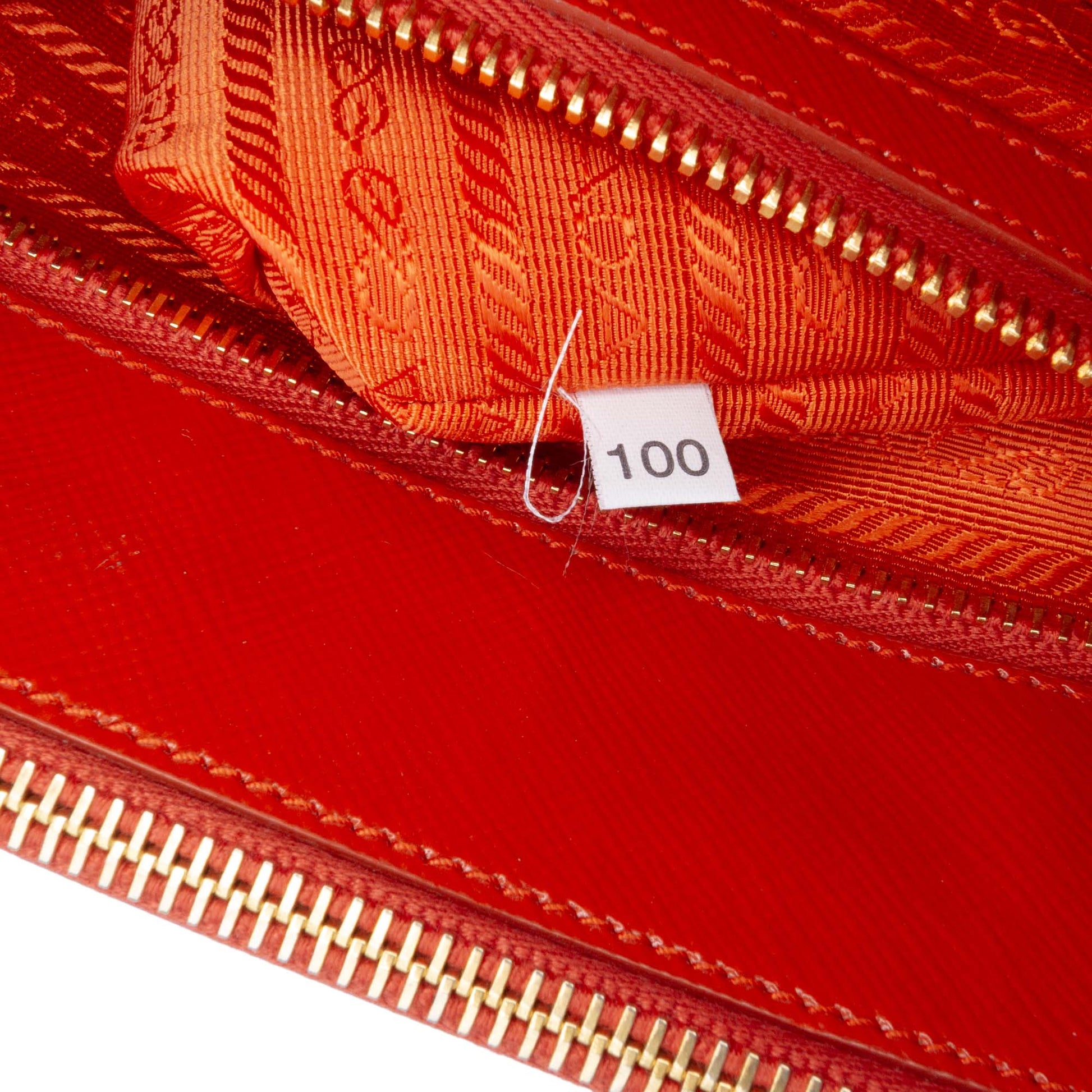 Prada Medium Saffiano Vernice Galleria Double Zip Satchel