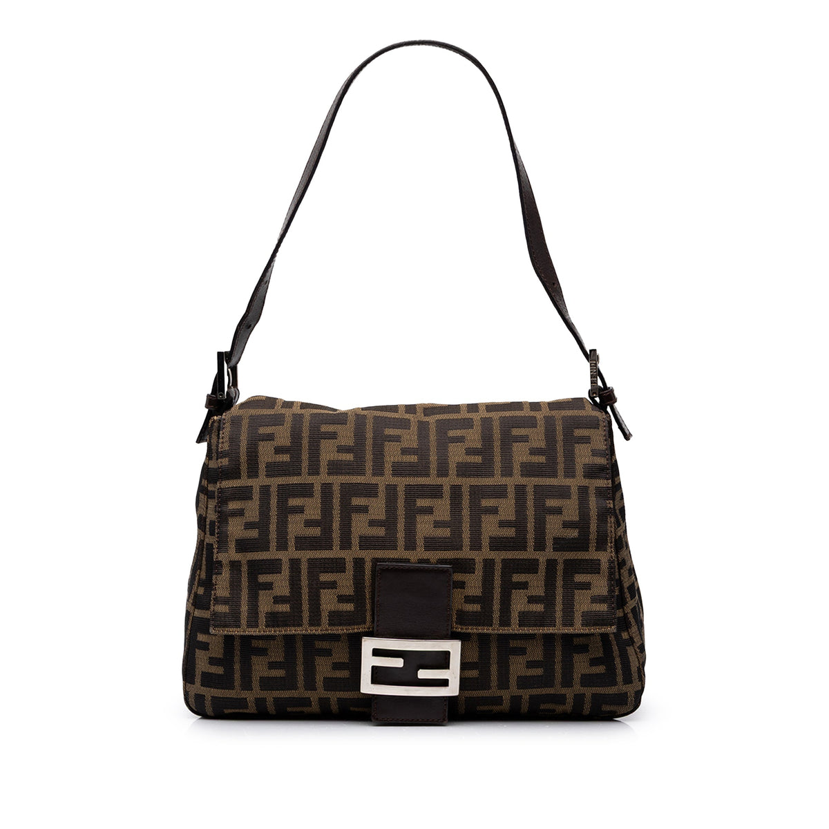 Fendi Zucca Canvas Mamma Forever — Brown