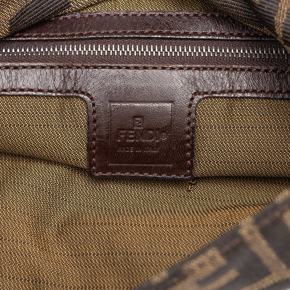 Fendi Zucca Canvas Mamma Forever — Brown