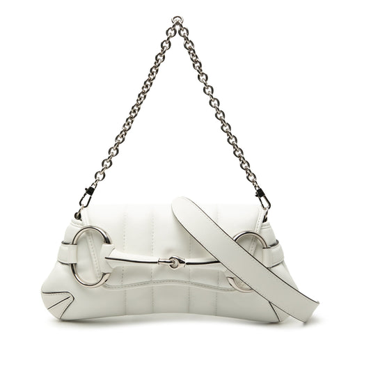 Gucci Small Quilted Leather Horsebit Chain Satchel