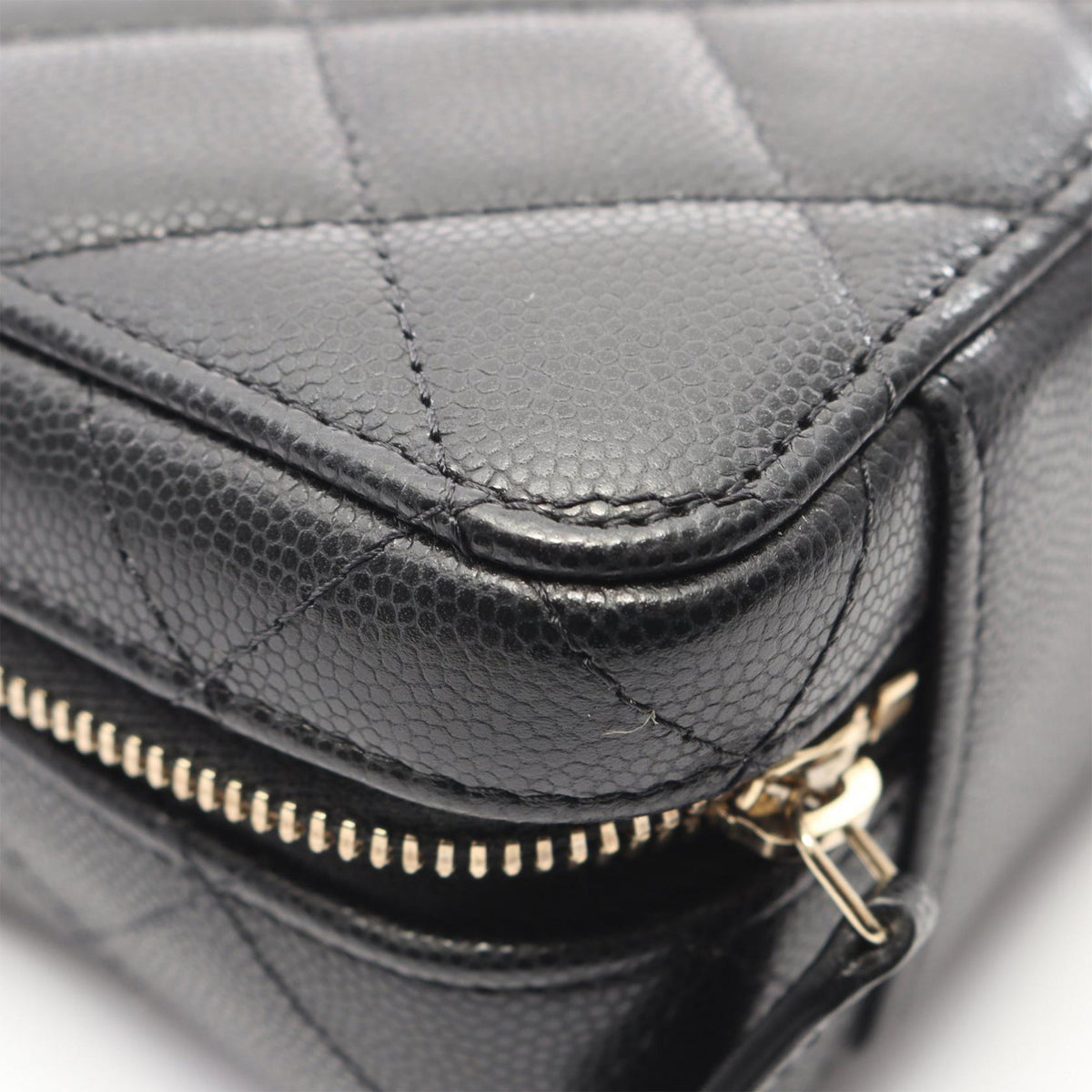 Chanel Mini Quilted Caviar Twist Your Buttons Camera Bag — Black