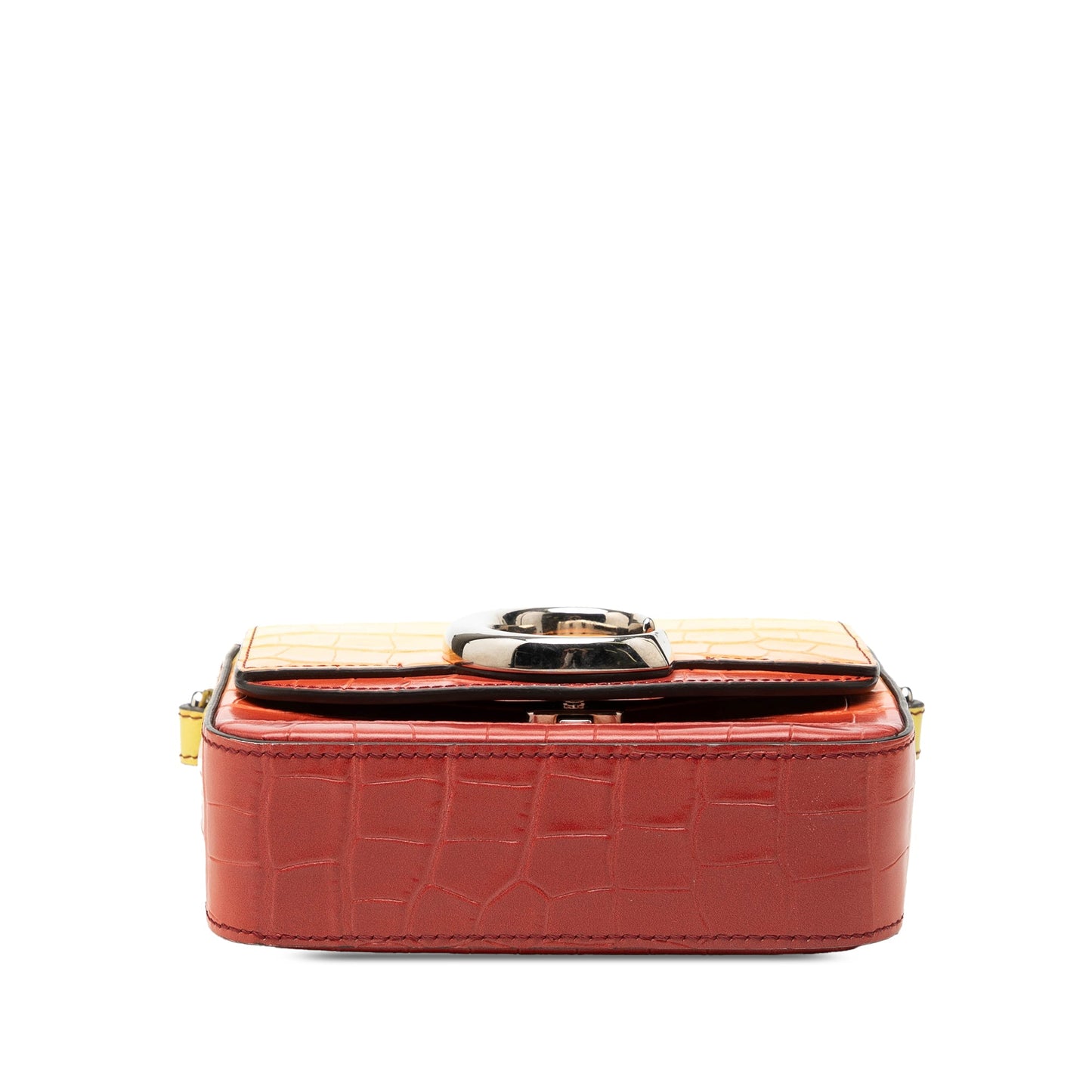 Chloé Mini Ombre Croc Embossed Leather C Satchel