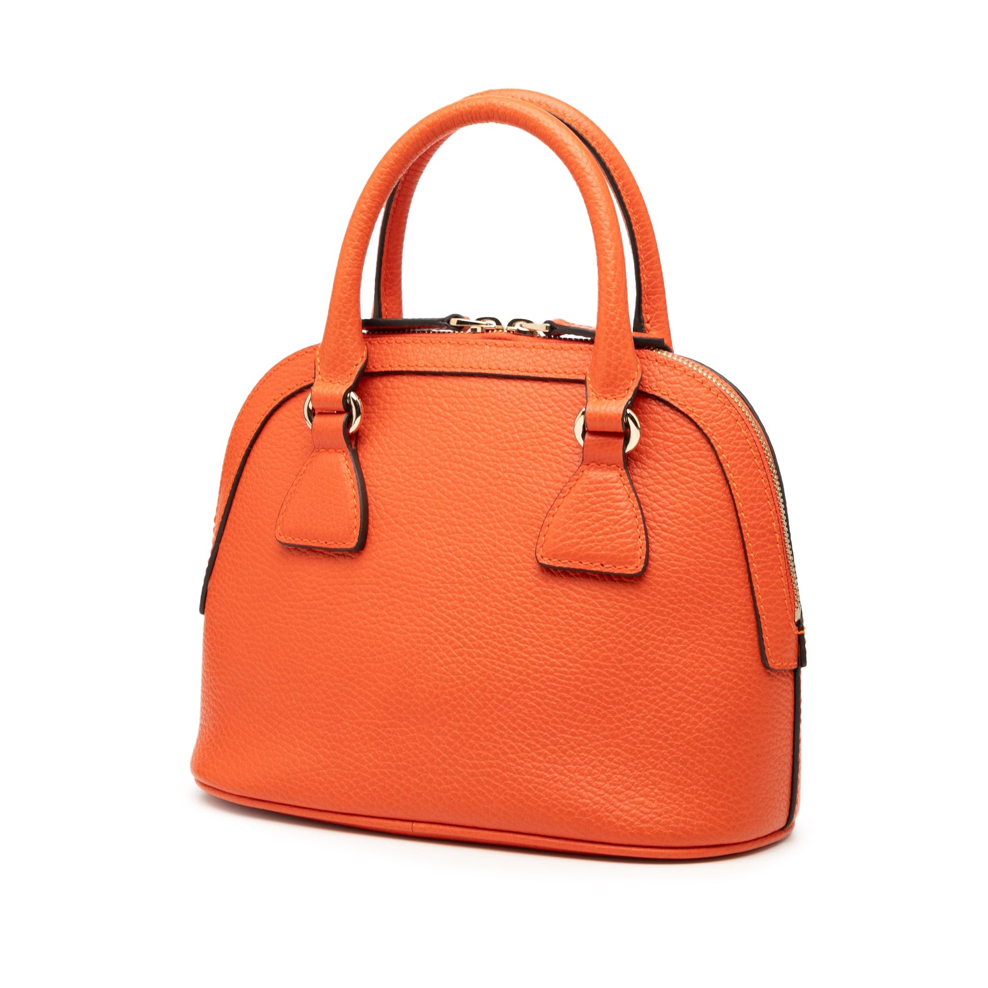 Gucci Mini Leather GG Charm Dome Satchel