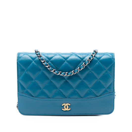 Chanel Quilted Aged Calfskin Gabrielle Wallet On Chain