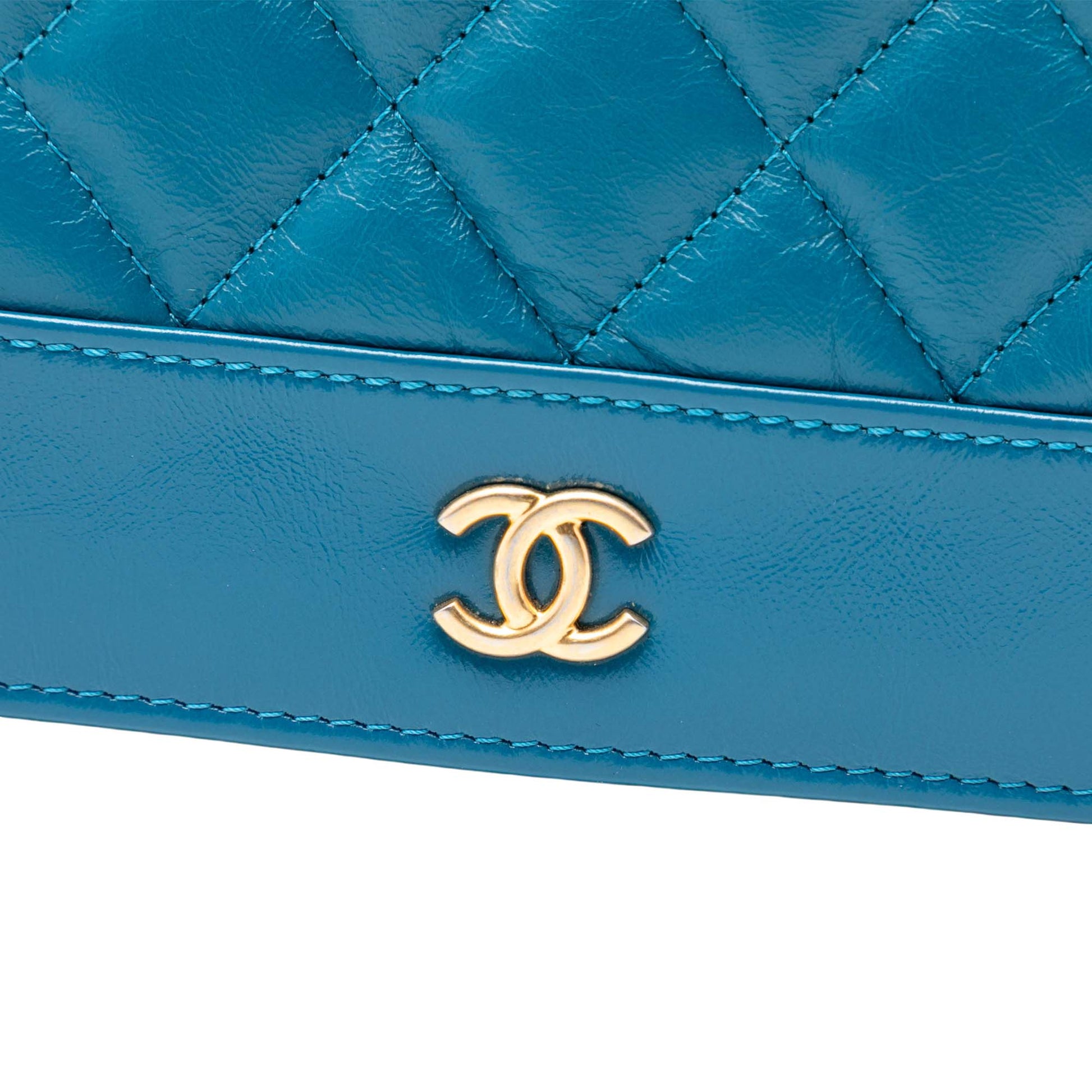 Chanel Quilted Aged Calfskin Gabrielle Wallet On Chain