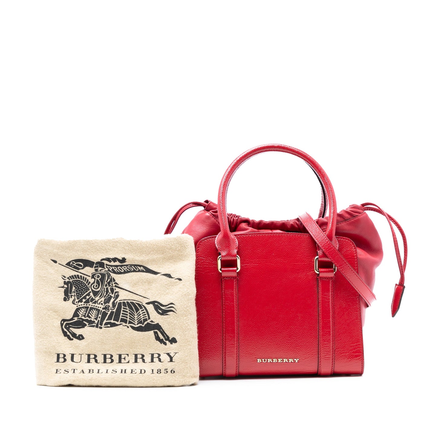 Burberry Small Patent Dinton Satchel