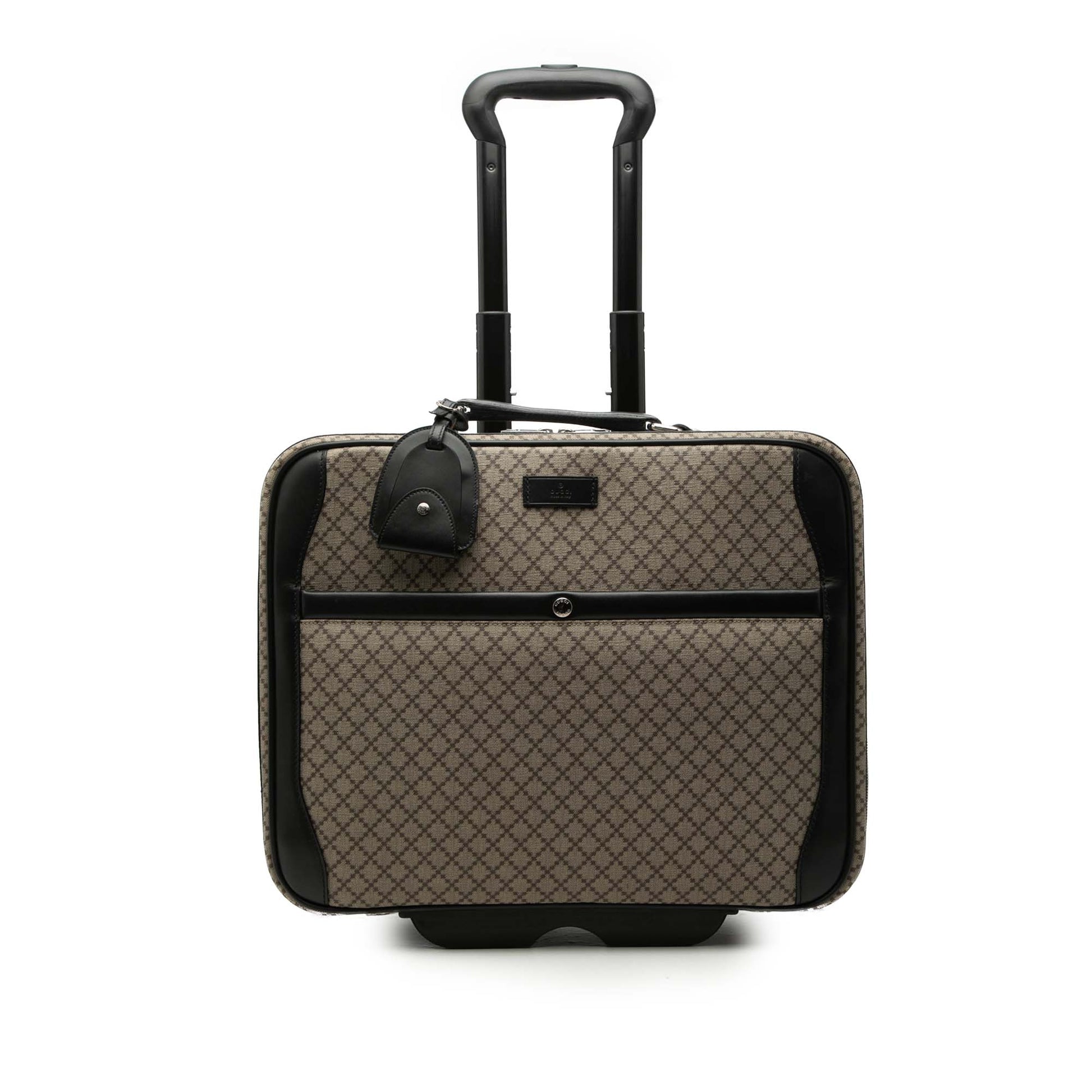 Gucci Diamante Coated Canvas Carry On Trolley