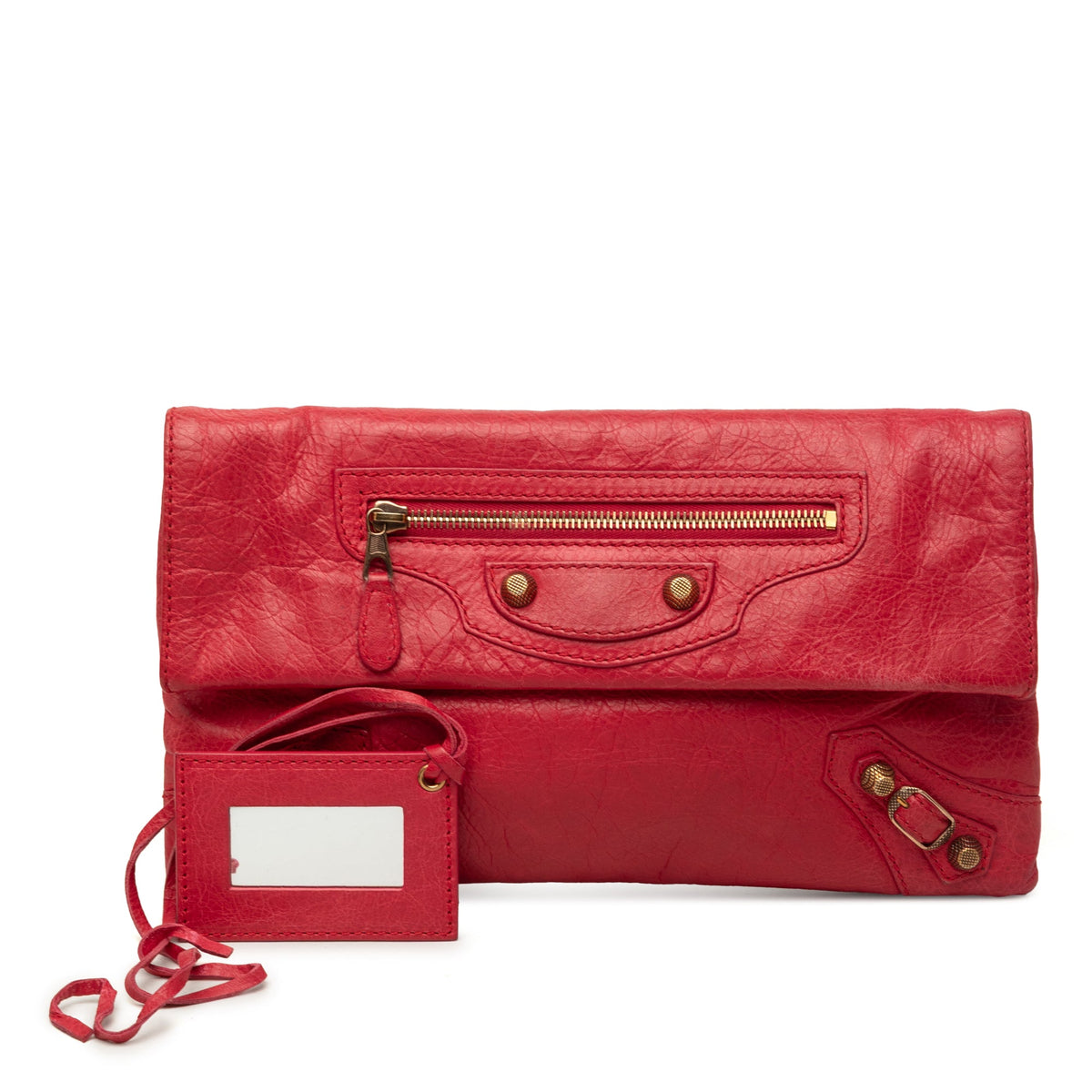 Balenciaga Lambskin Motocross Giant 12 Envelope Clutch