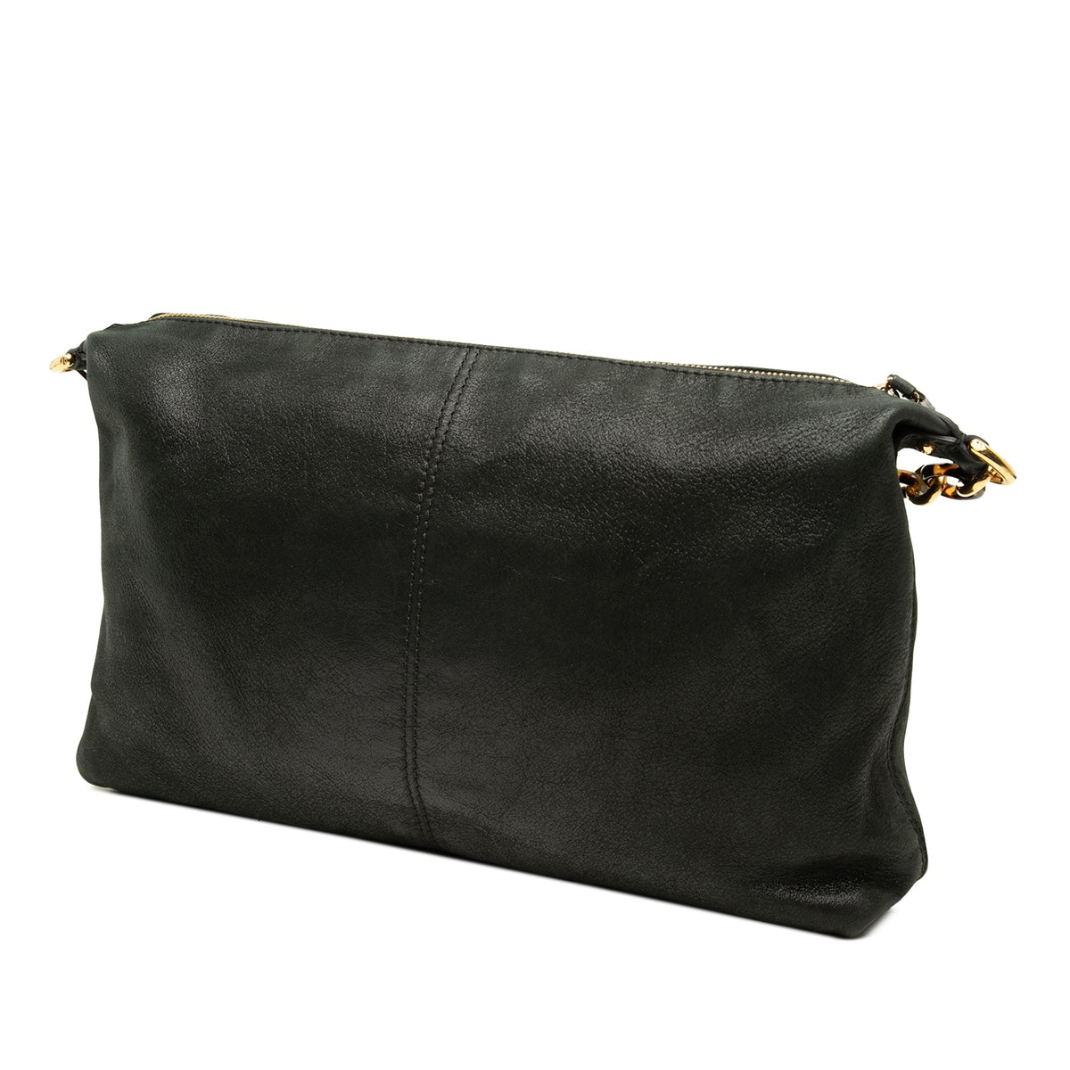 Fendi Metallic Calfskin Vitello Savana Forever Crossbody — Black