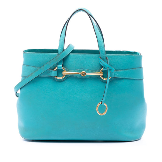 Gucci Leather Bright Bit Satchel