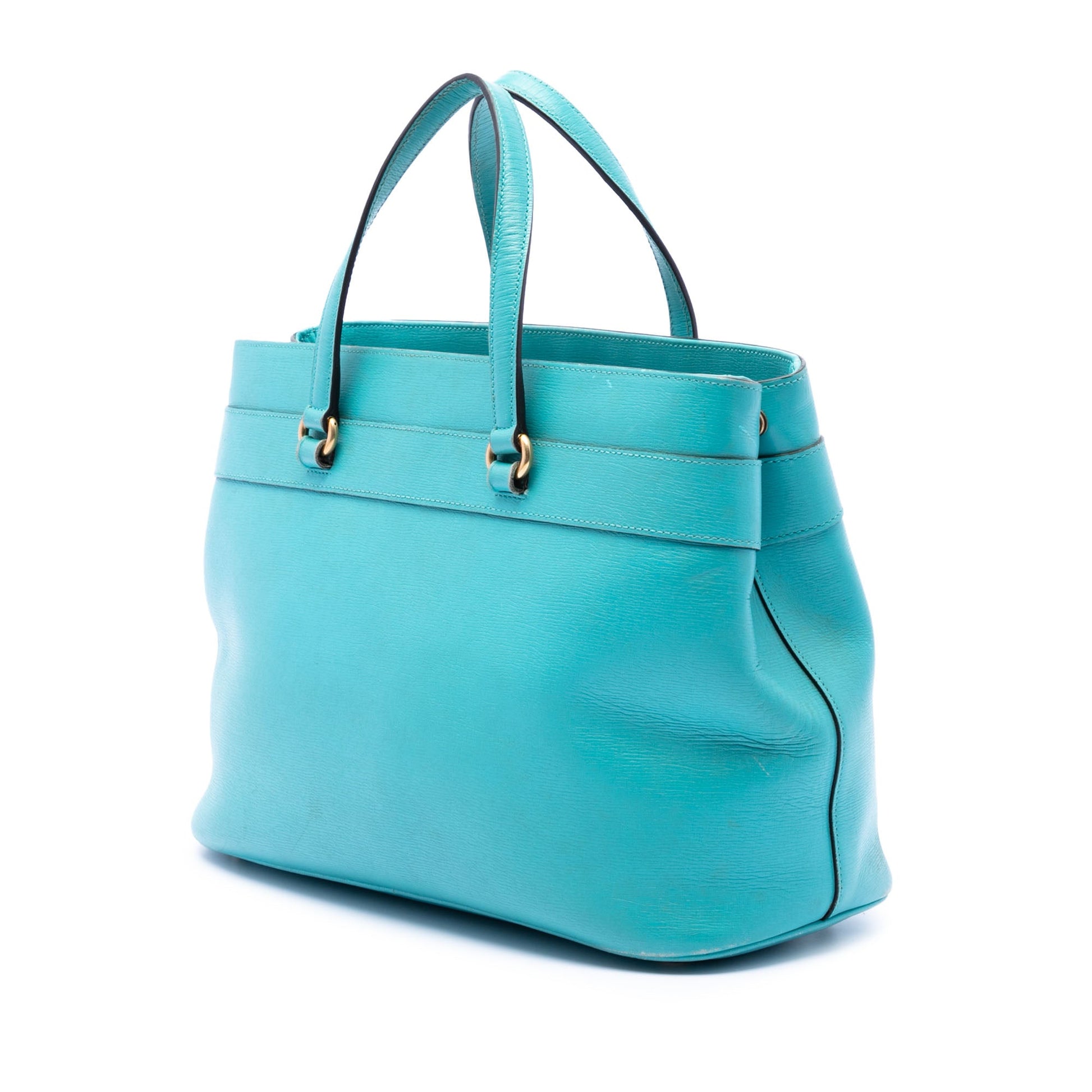 Gucci Leather Bright Bit Satchel