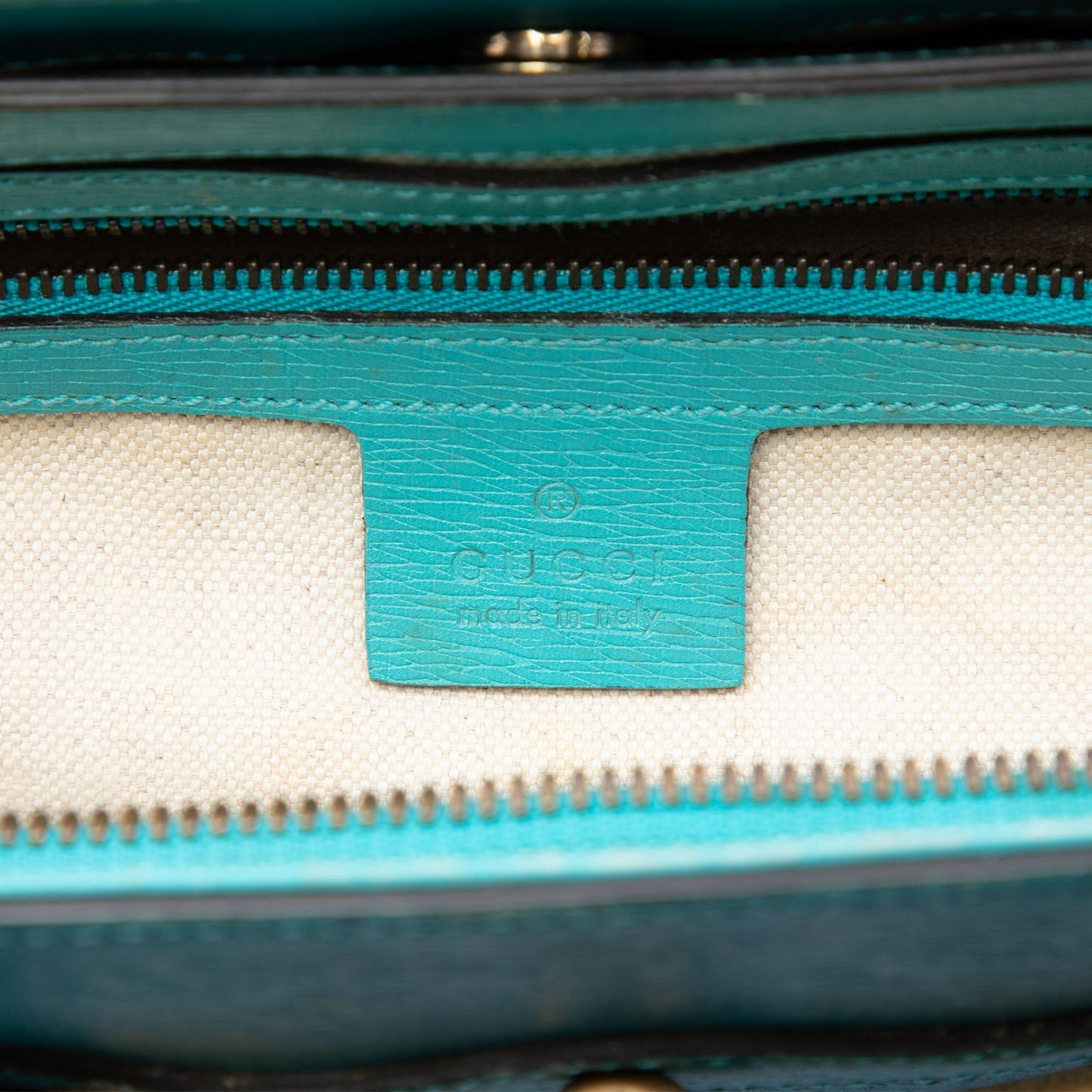 Gucci Leather Bright Bit Satchel