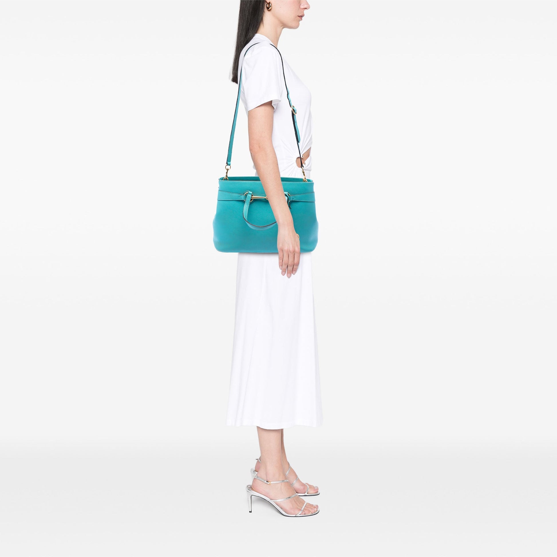 Gucci Leather Bright Bit Satchel