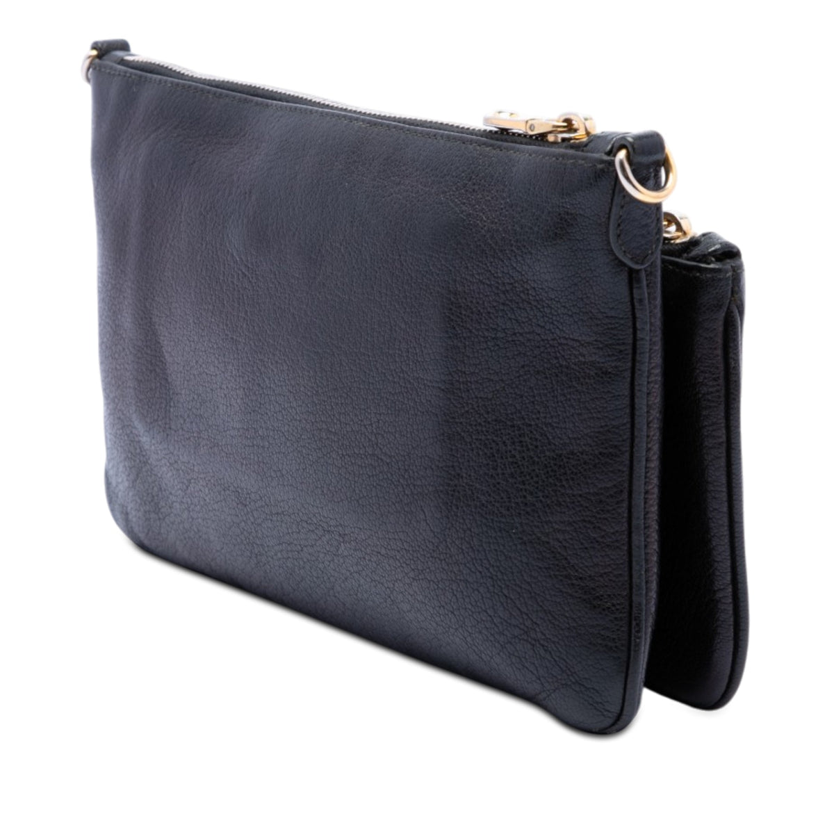 Miu Miu Goatskin Madras Double Zip Crossbody