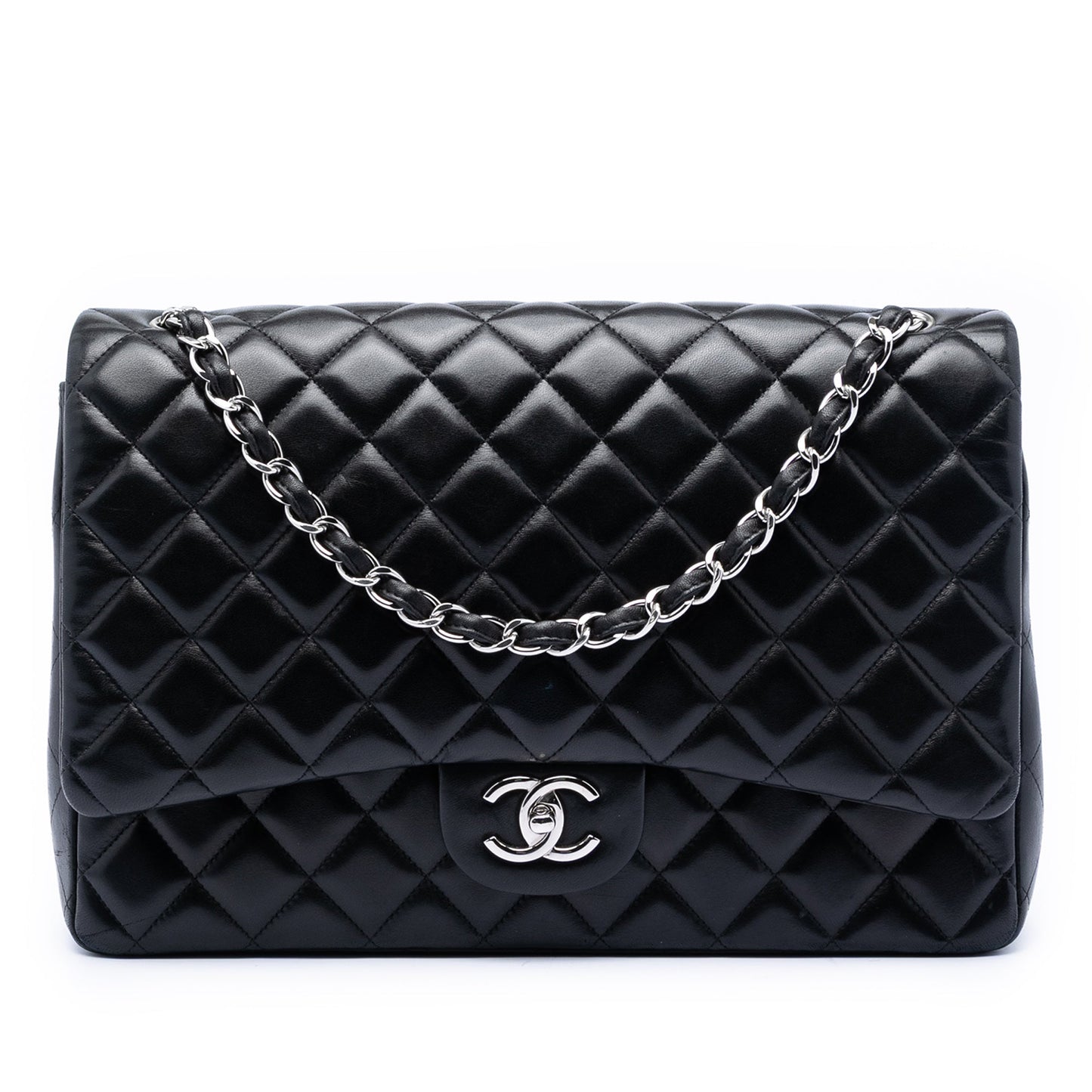 Maxi Classic Lambskin Double Flap