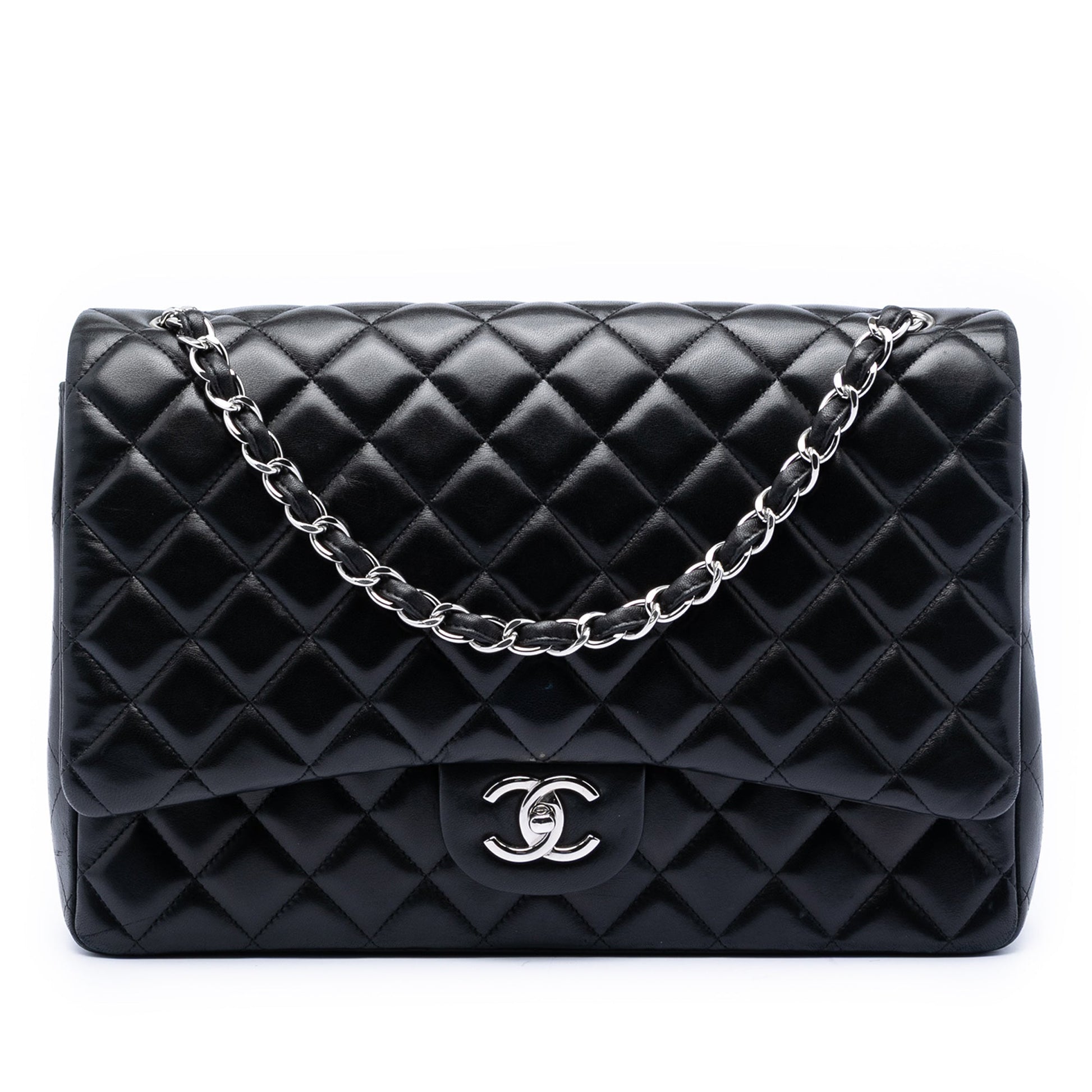 Maxi Classic Lambskin Double Flap