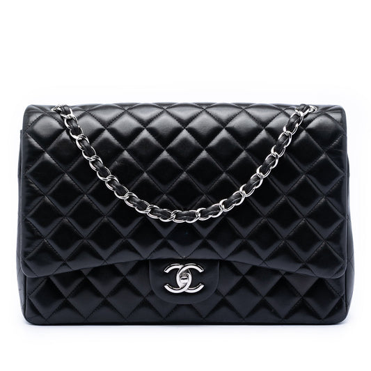 Maxi Classic Lambskin Double Flap