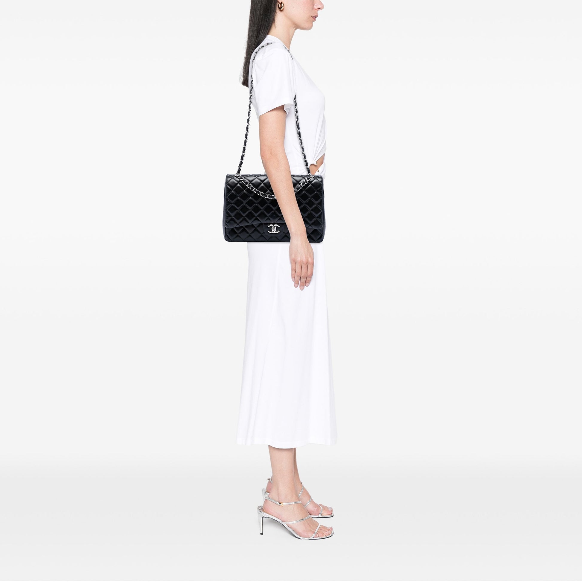 Maxi Classic Lambskin Double Flap