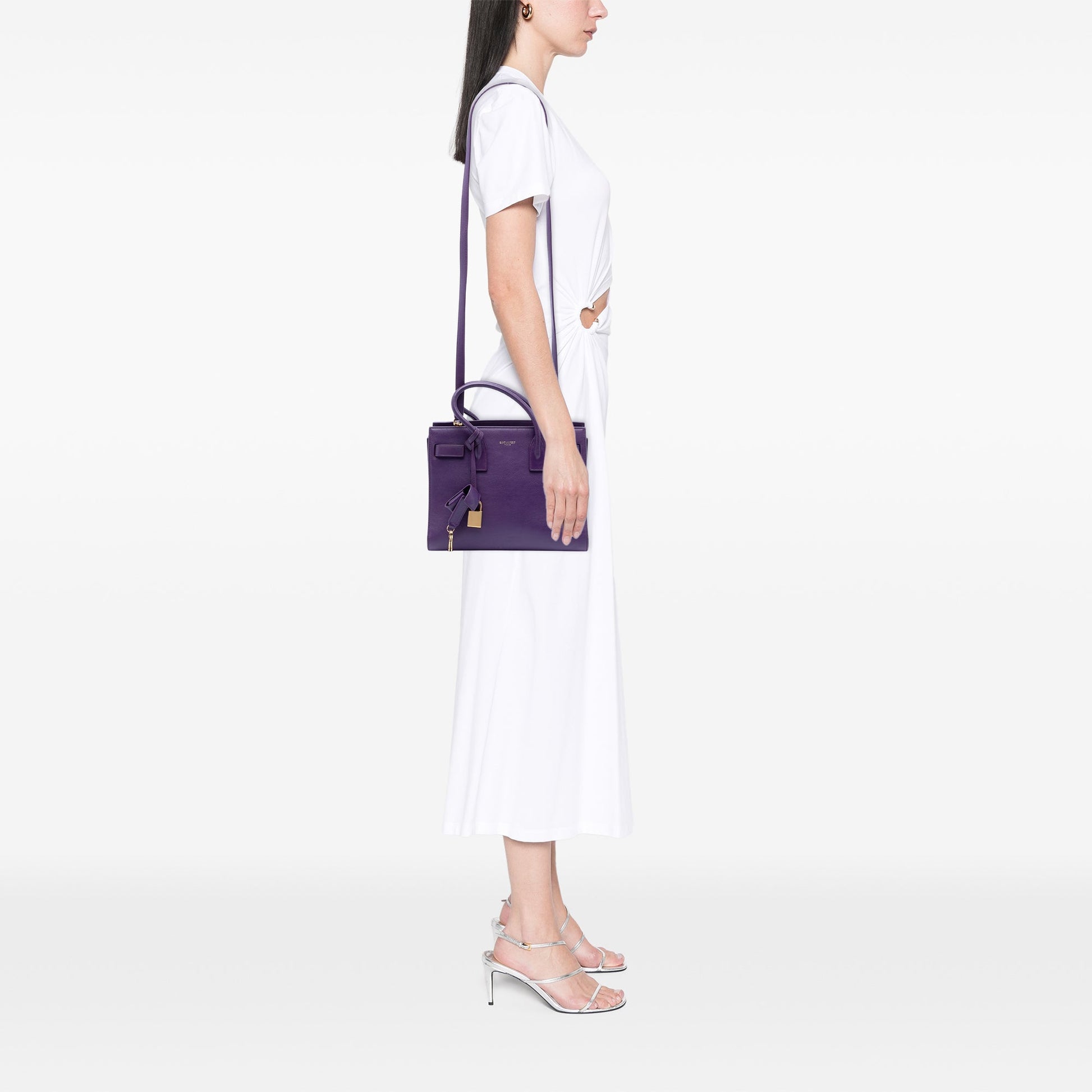 Saint Laurent Baby Leather Sac De Jour Satchel