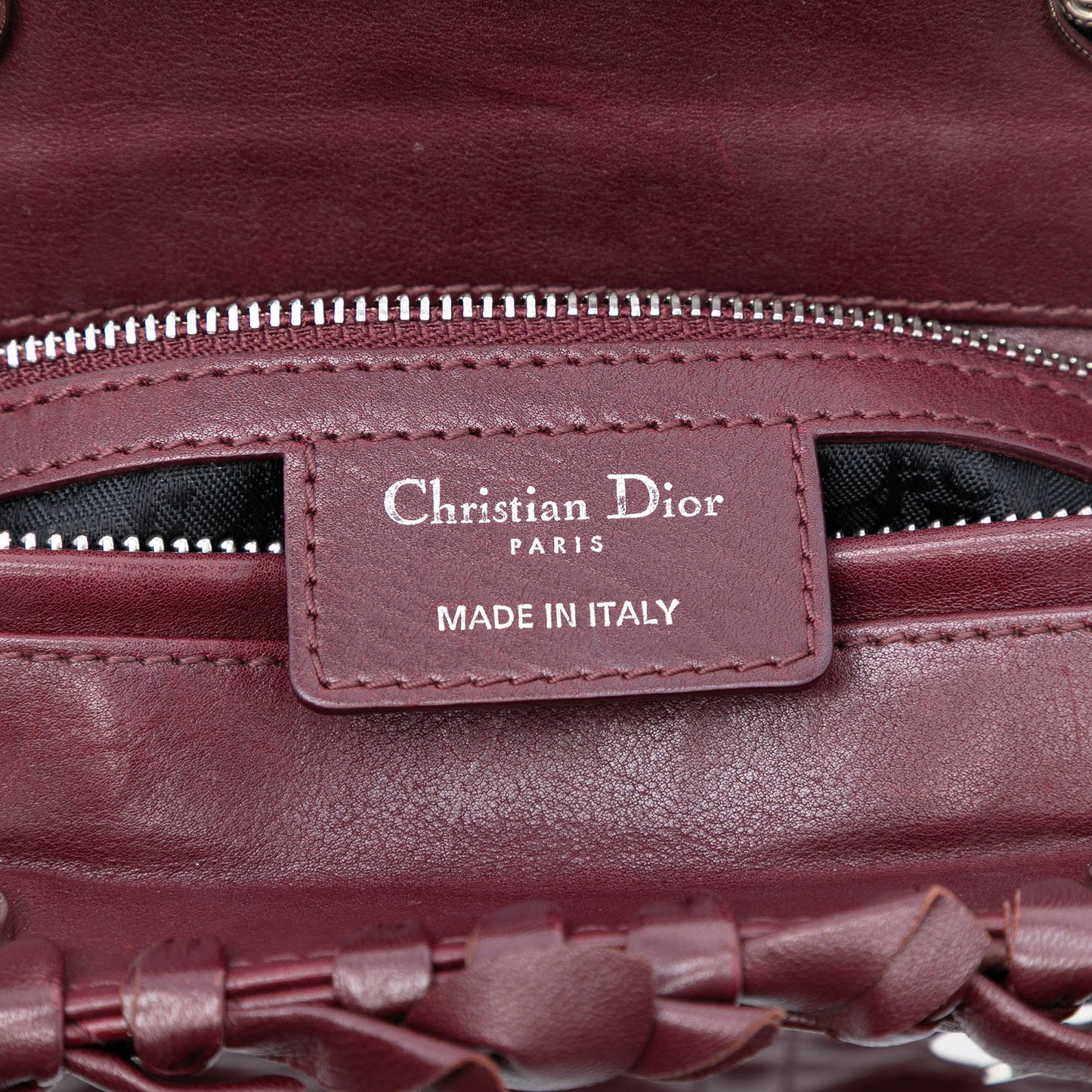 Dior Large Lambskin Cannage Bow Lady Dior