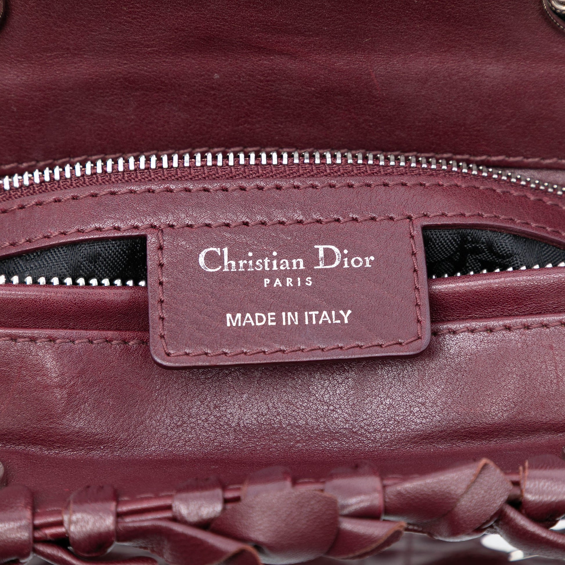 Dior Large Lambskin Cannage Bow Lady Dior