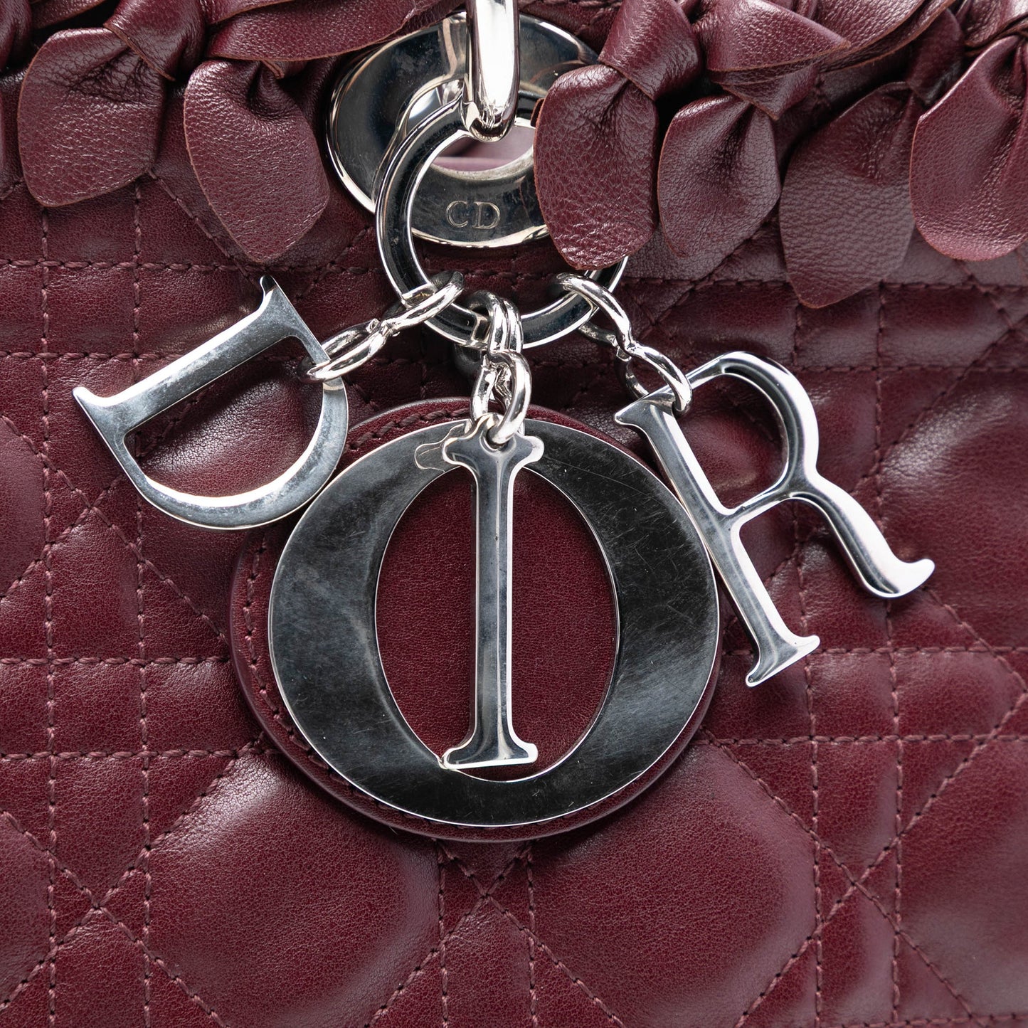 Dior Large Lambskin Cannage Bow Lady Dior