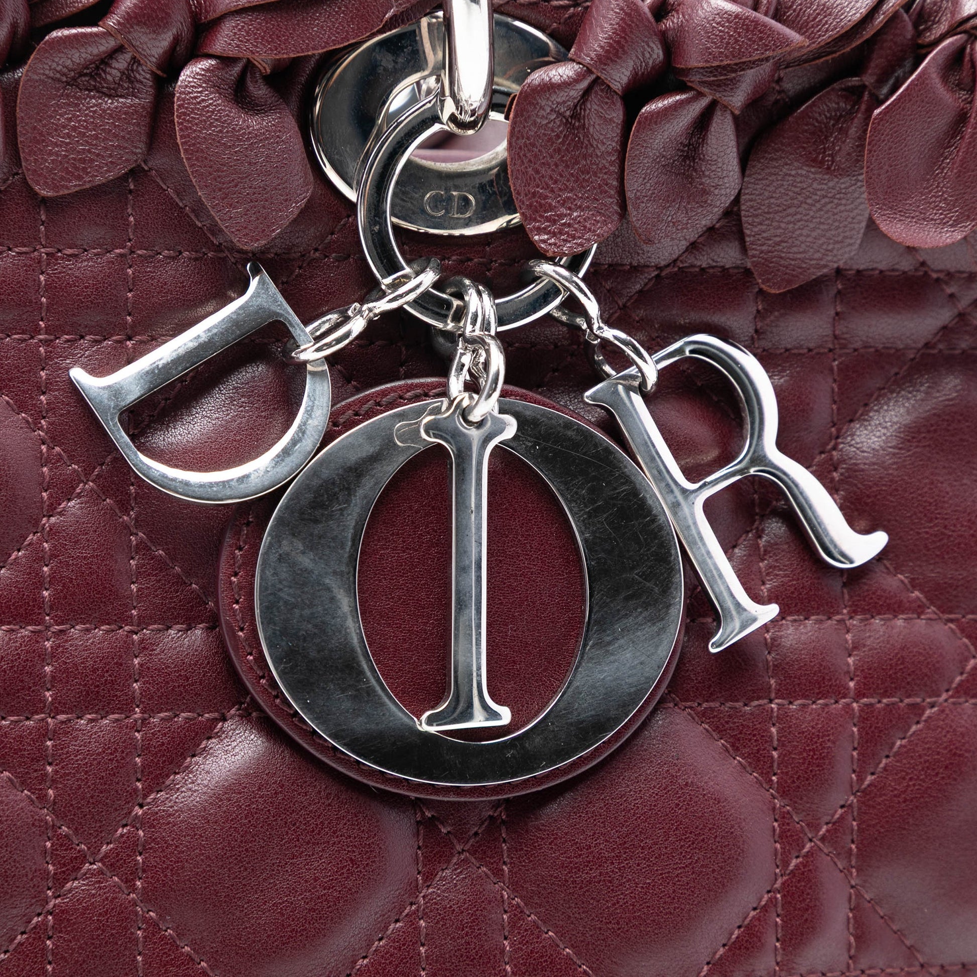 Dior Large Lambskin Cannage Bow Lady Dior