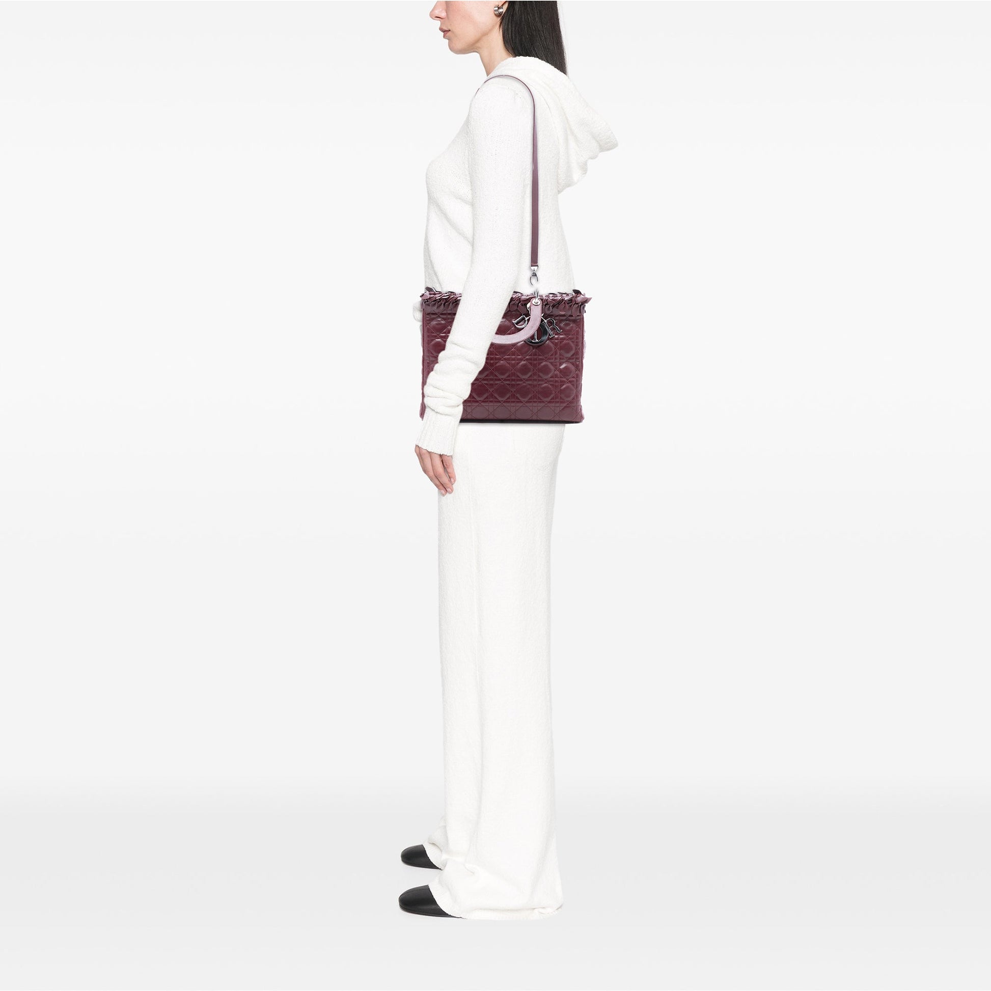 Dior Large Lambskin Cannage Bow Lady Dior
