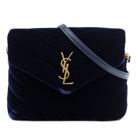 Saint Laurent Toy Matelasse Velvet Monogram LouLou Crossbody