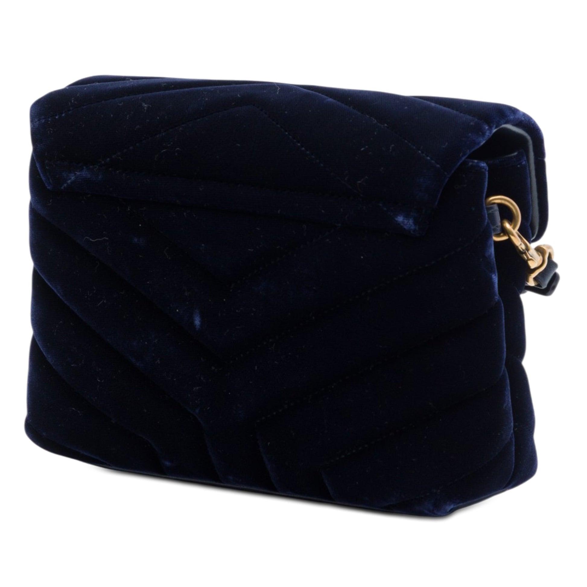 Saint Laurent Toy Matelasse Velvet Monogram LouLou Crossbody