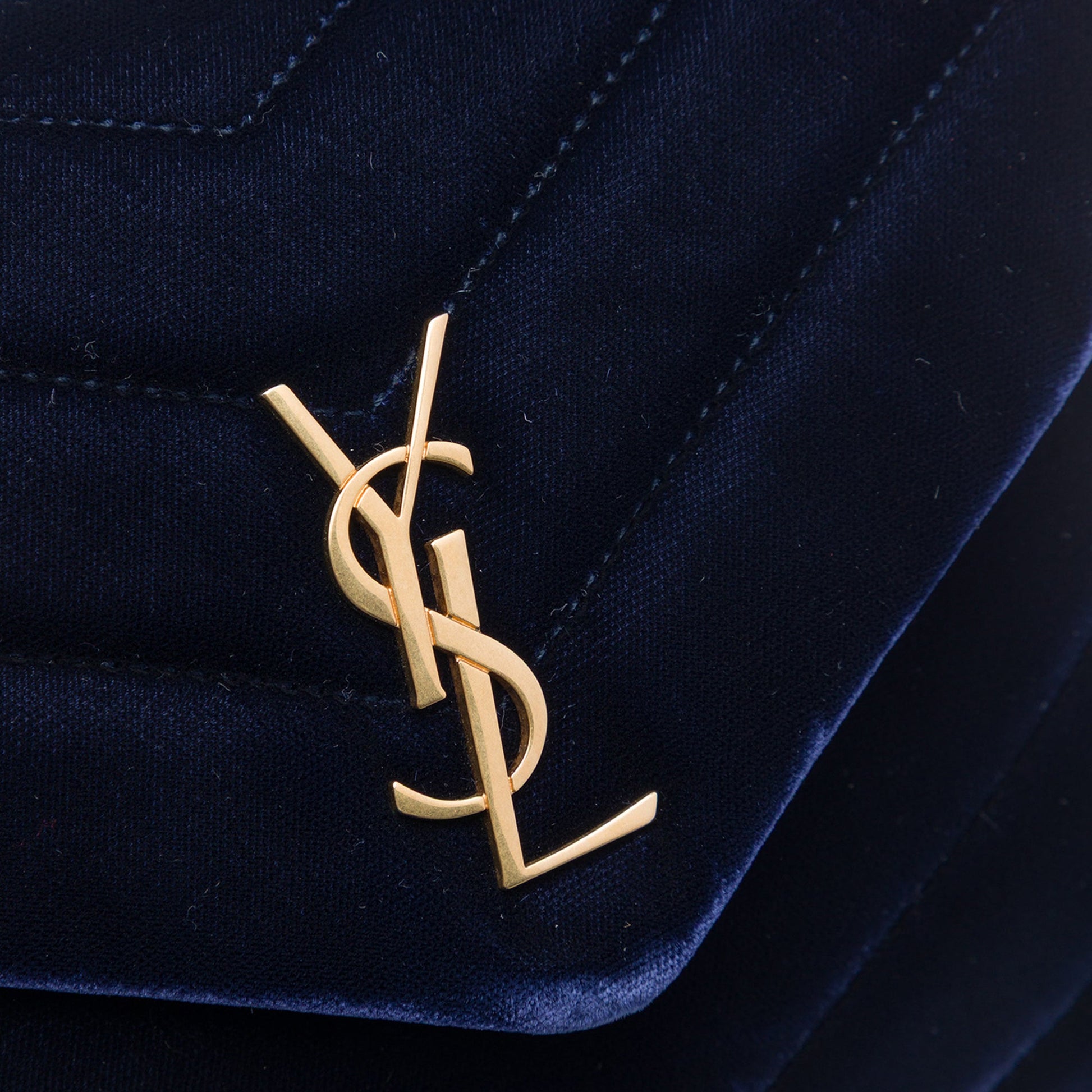 Saint Laurent Toy Matelasse Velvet Monogram LouLou Crossbody
