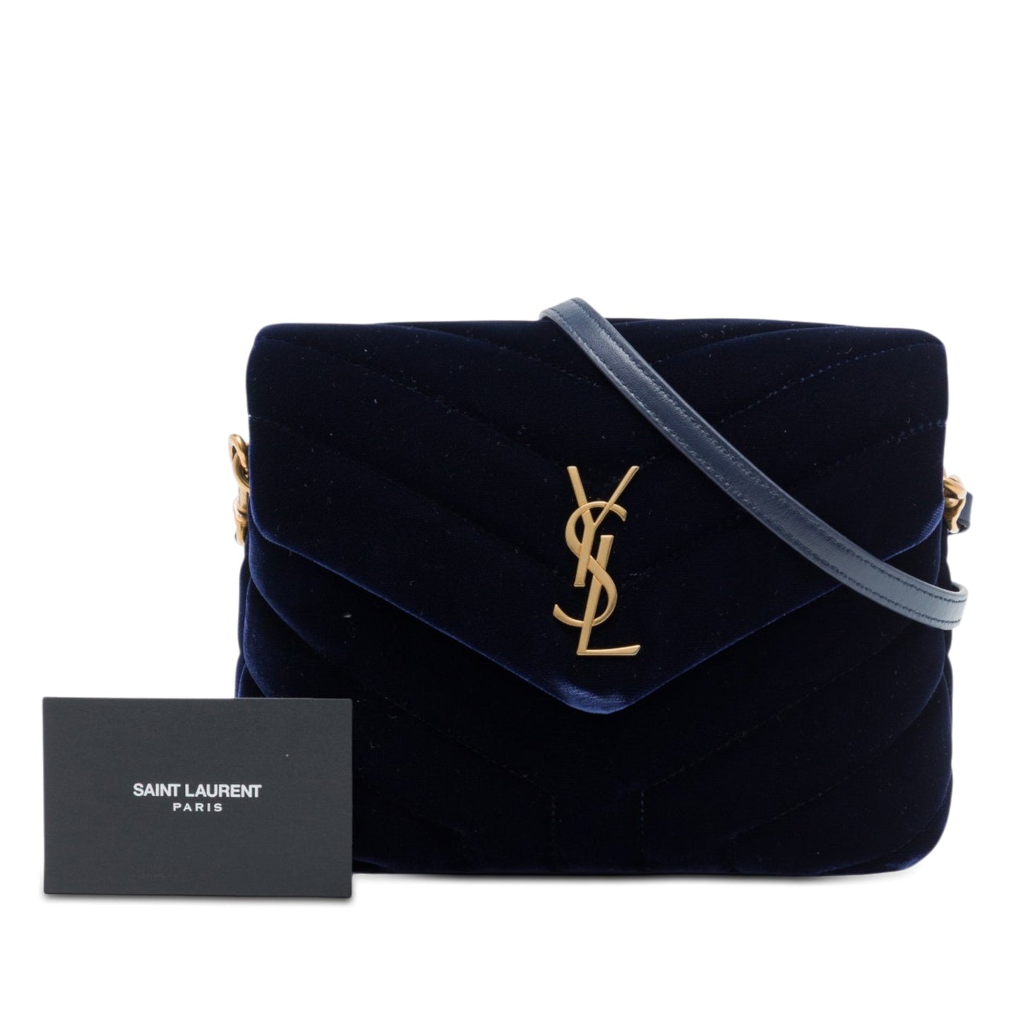 Saint Laurent Toy Matelasse Velvet Monogram LouLou Crossbody