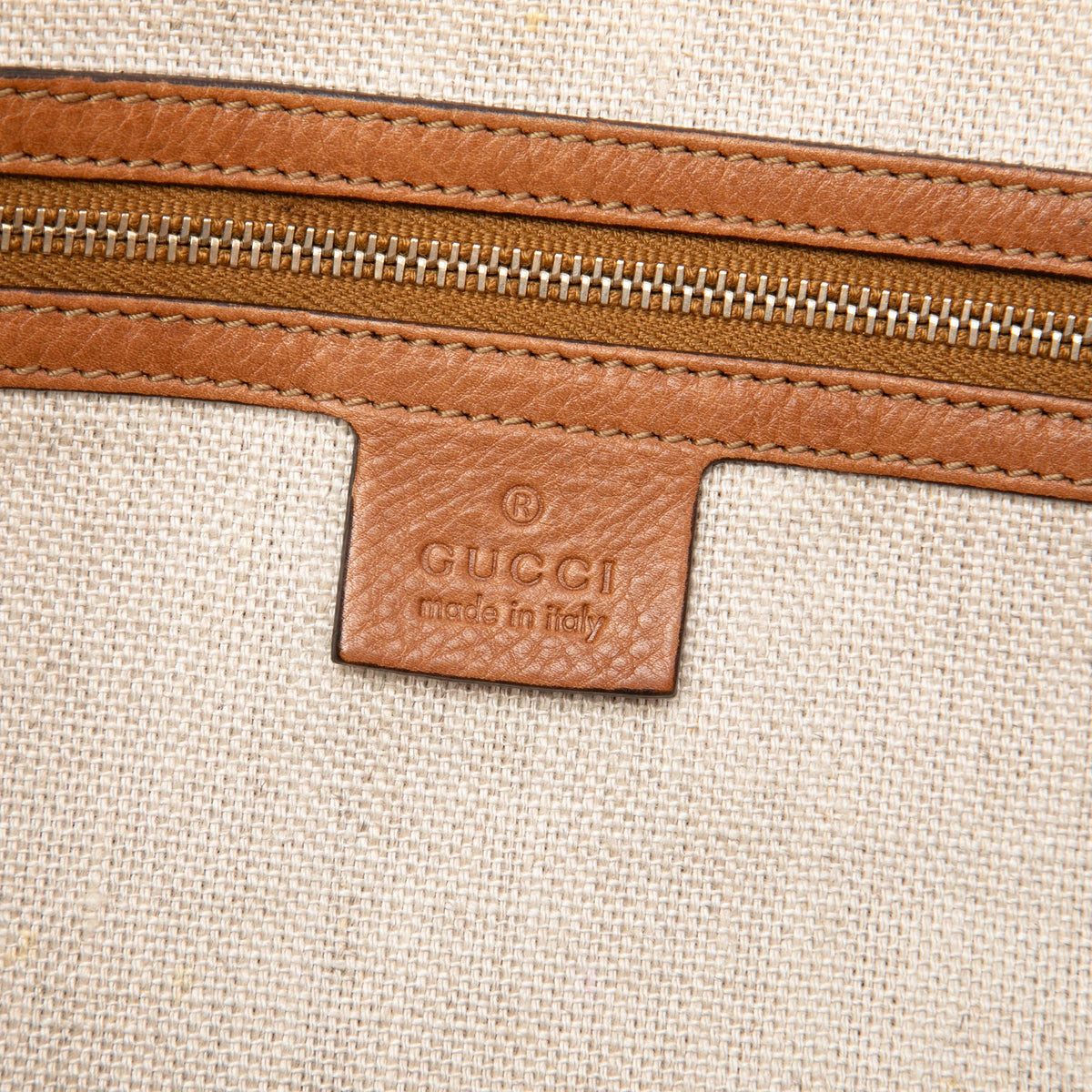 Gucci Large GG Canvas Marrakech Tote — Beige