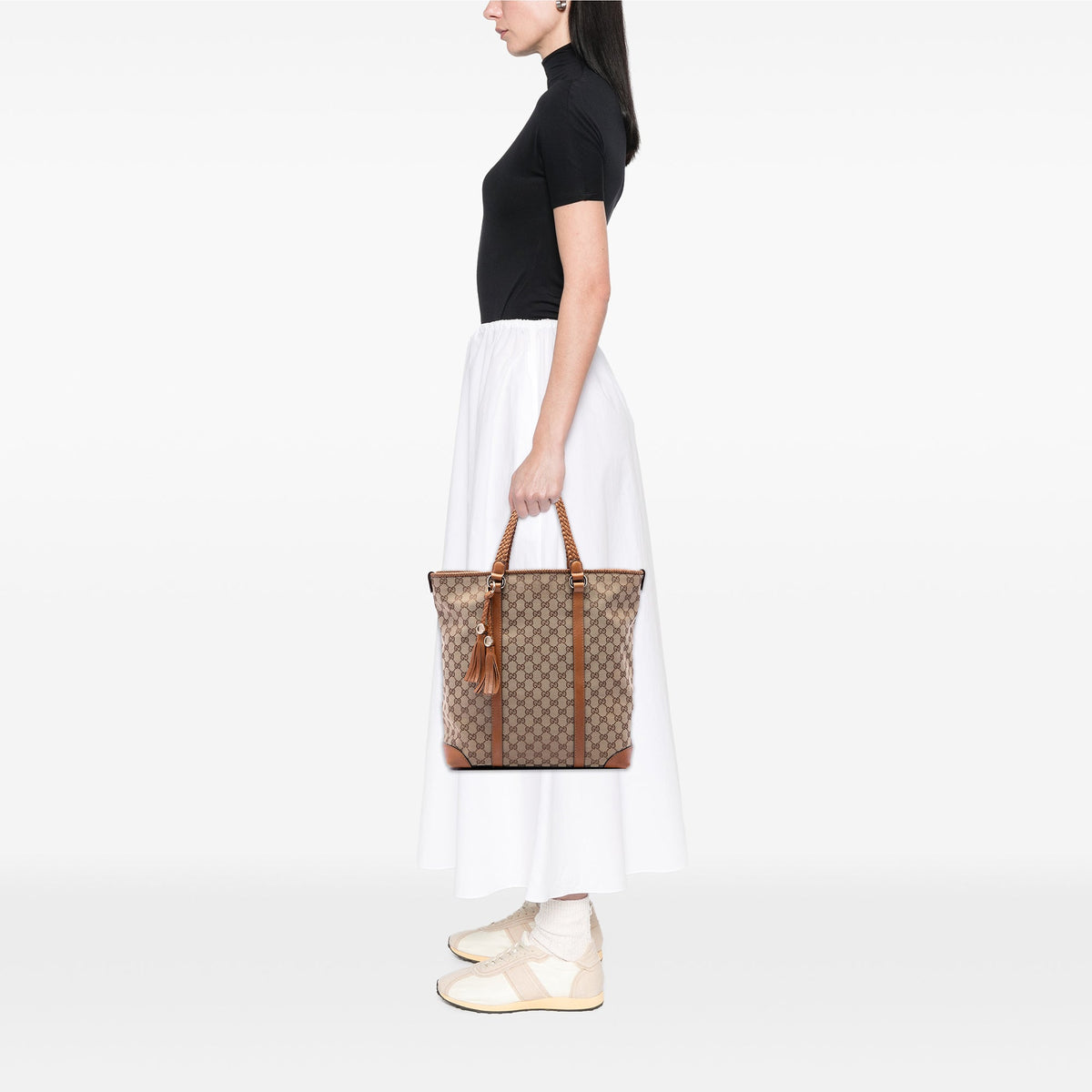 Gucci Large GG Canvas Marrakech Tote — Beige