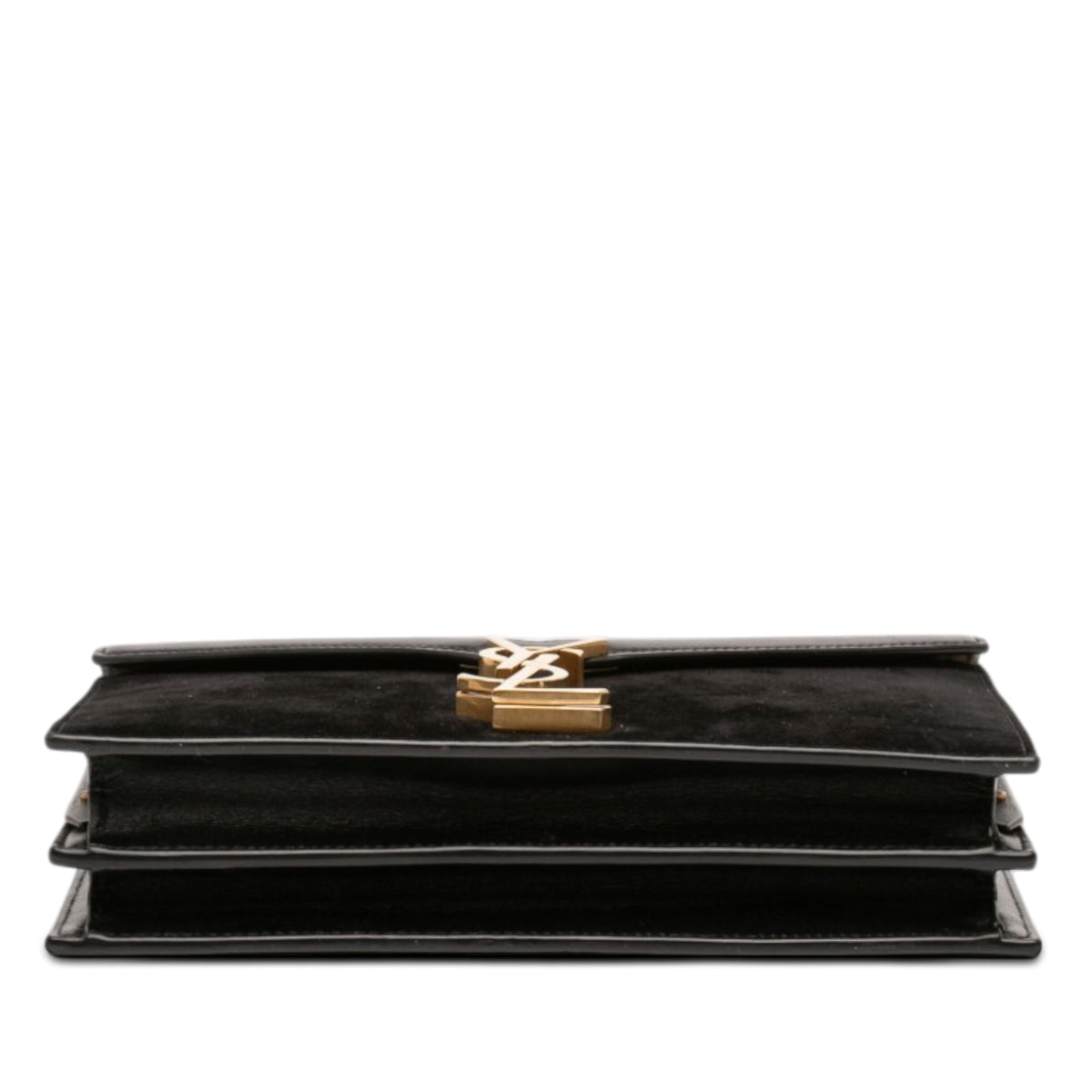 Saint Laurent Suede and Calfskin Monogram Cassandra Clasp Bag