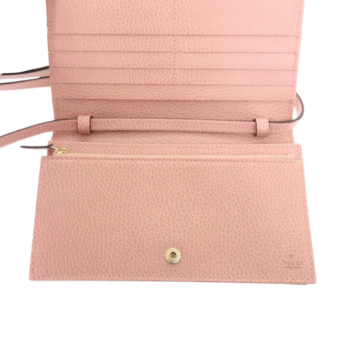 Gucci Dollar Calfskin Swing Wallet On Strap