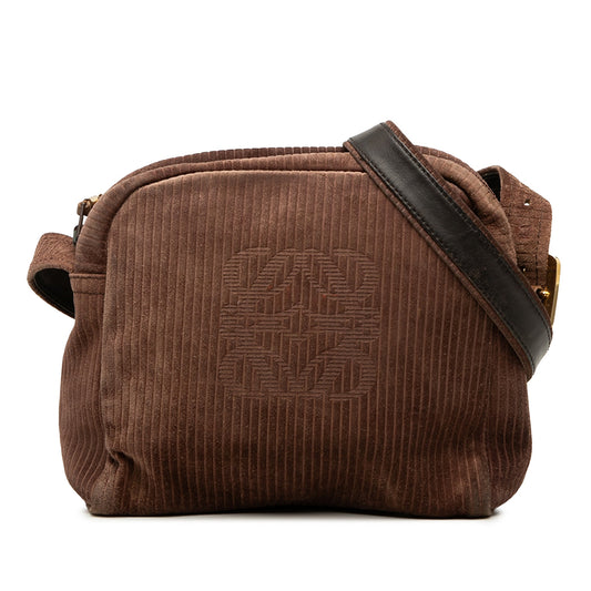 LOEWE Corduroy Anagram Shoulder Bag