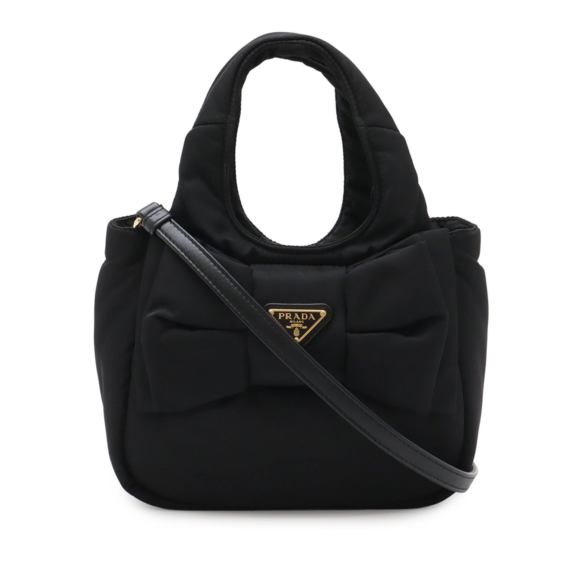 Prada Mini Padded Re Nylon Bow Satchel