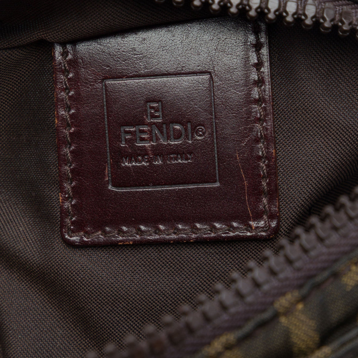 Fendi Zucca Canvas Crossbody — Brown