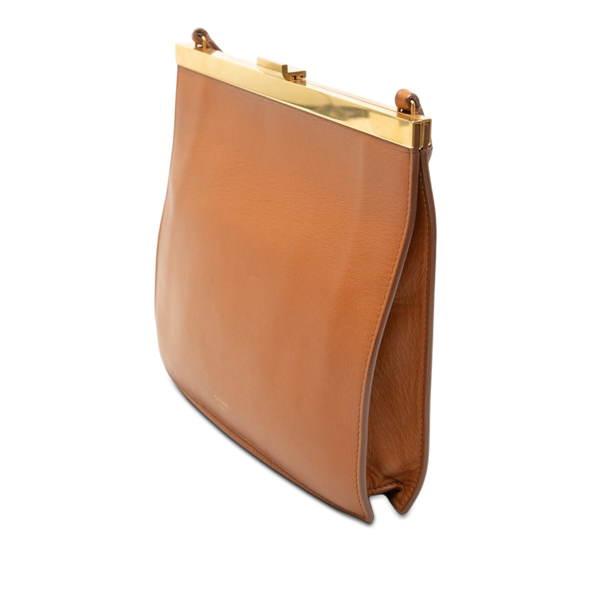 Celine Mini Leather Clasp Crossbody