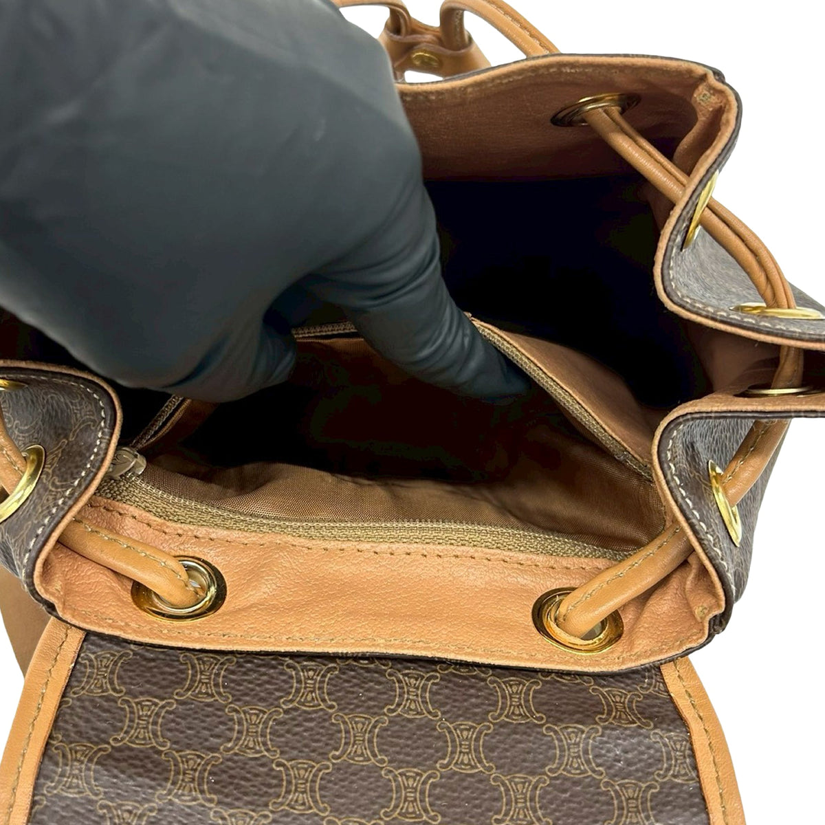 Celine Macadam Drawstring Backpack