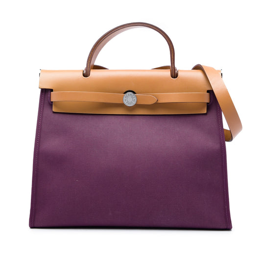 Hermès Toile Verso Herbag Zip 31 — Purple