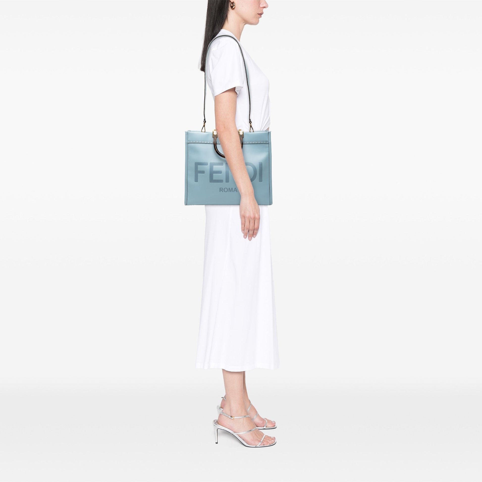 Fendi Medium Leather Sunshine Shopper Tote