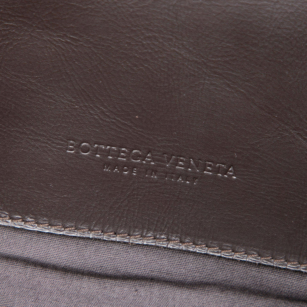 Bottega Veneta Nappa Intrecciato Business Bag — Brown