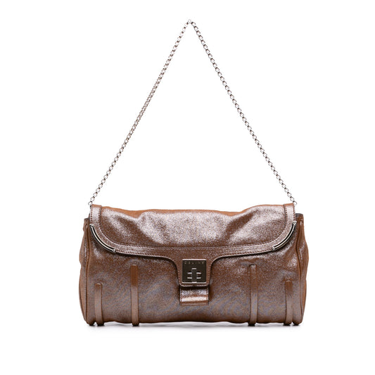 Celine Glitter Leather Chain Flap