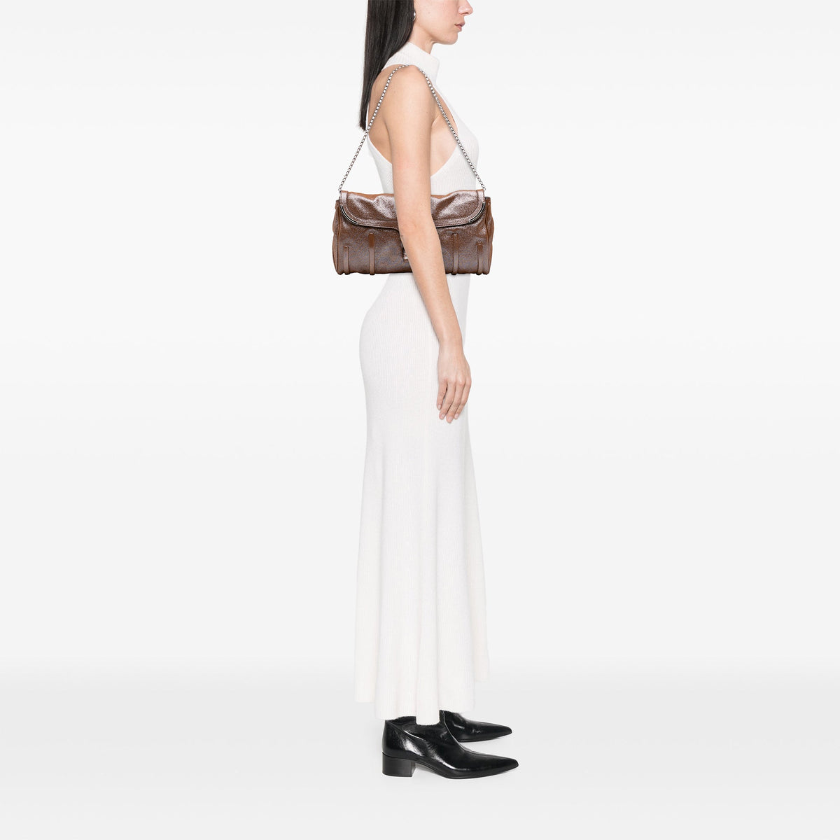 Celine Glitter Leather Chain Flap
