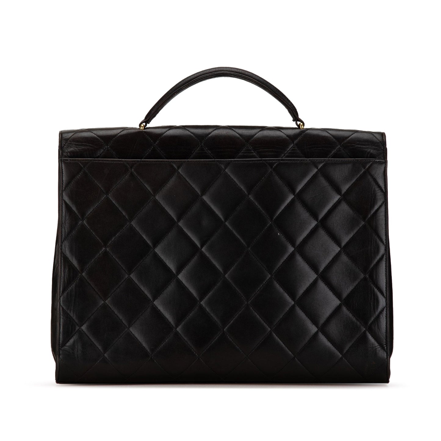 Chanel CC Quilted Lambskin Flap Briefcase