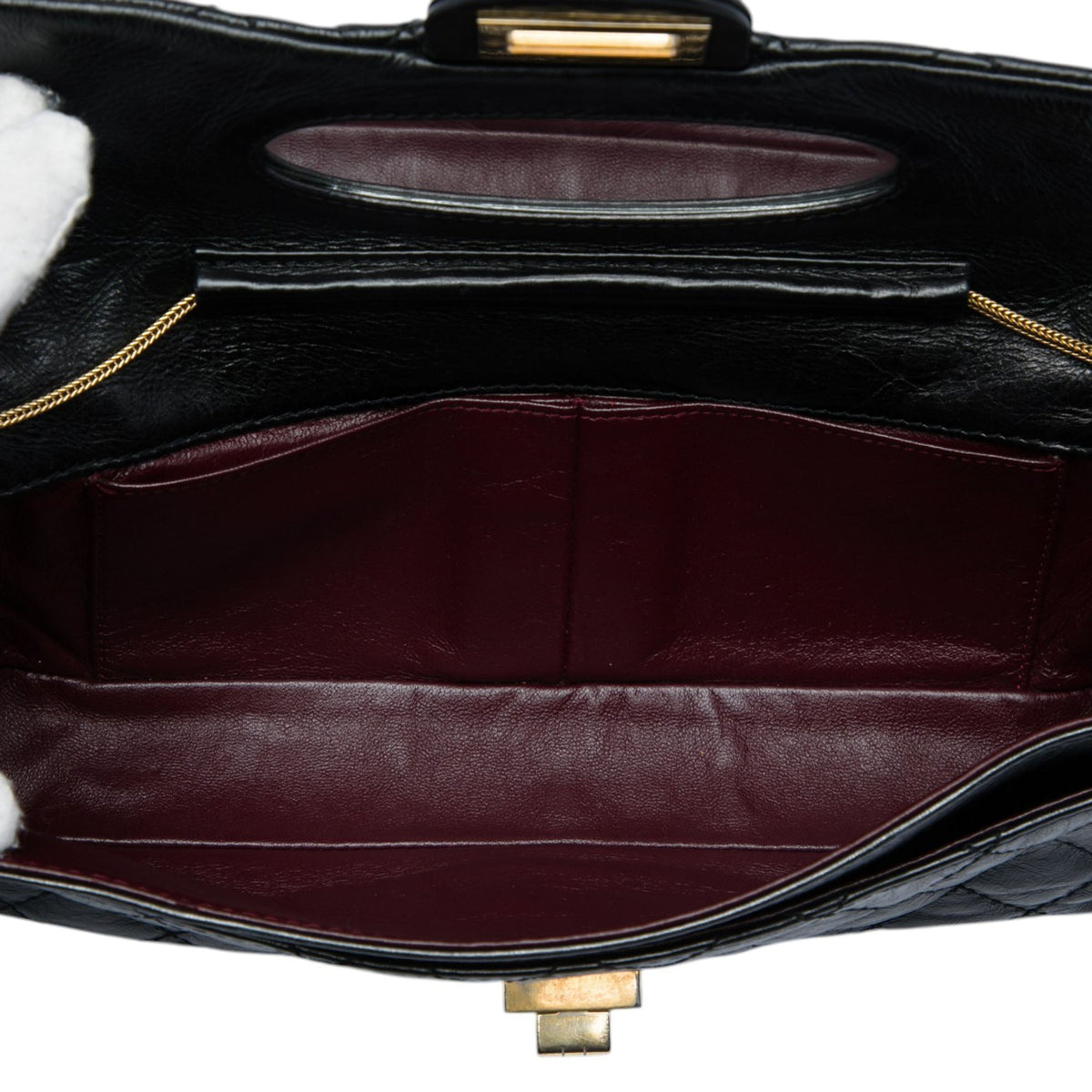 Chanel Quilted Glazed Calfskin Reissue 2.55 East West Single Flap