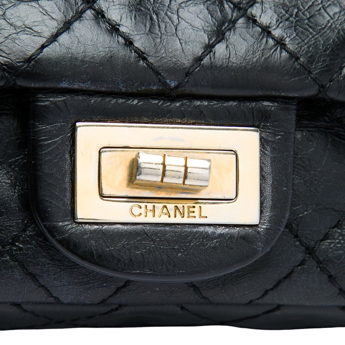 Chanel Quilted Glazed Calfskin Reissue 2.55 East West Single Flap