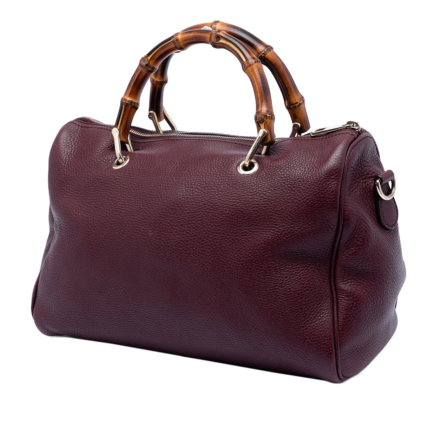 Gucci Medium Calfskin Bamboo Shopper Boston Bag